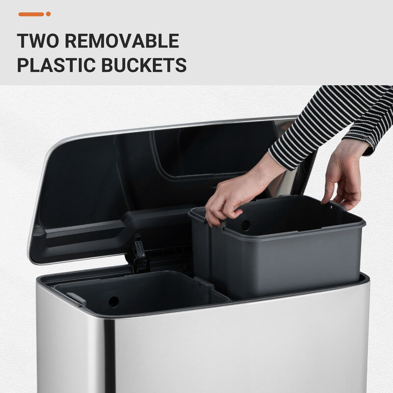 18L+18L Pedal Classified Trash Can