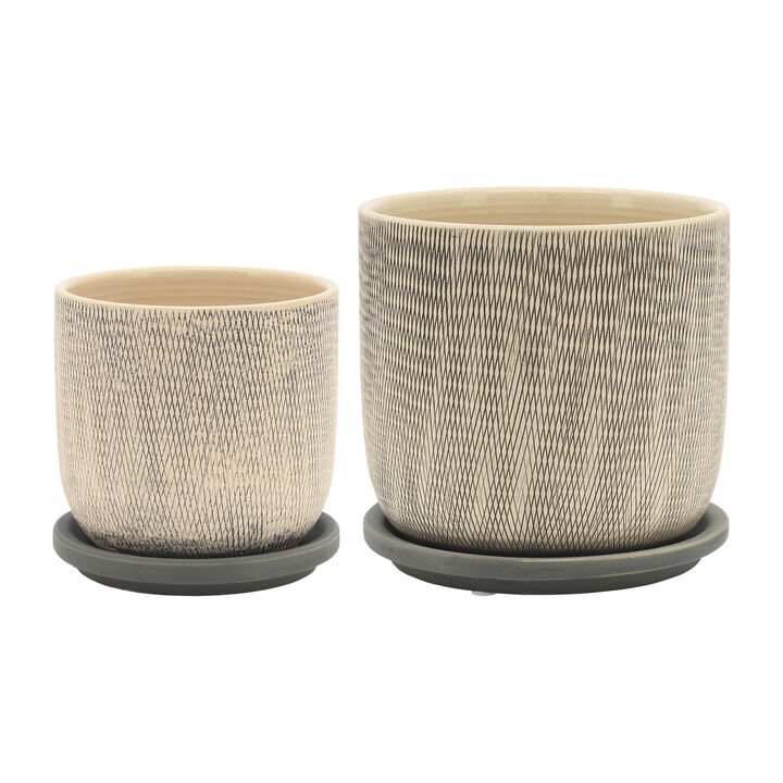 Mesh Planter with Saucer