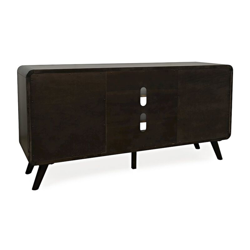 Jofran Marlowe Mid-Century Modern 64 Curved Media Console TV Stand