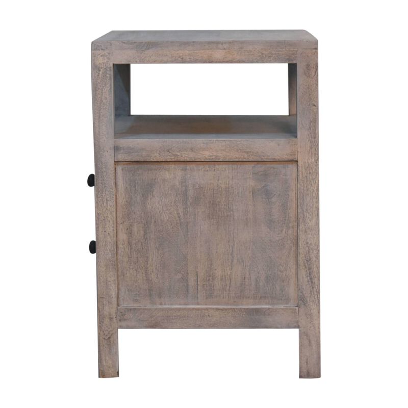 Artisan Furniture Solid Wood Acid Wash 2 Drawer Open Bedside