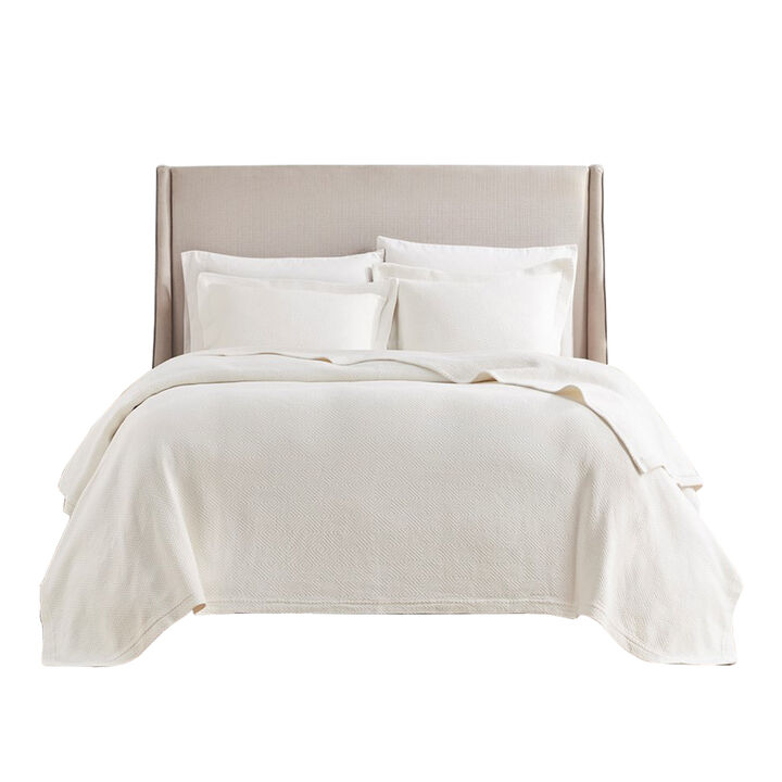 Gracie Mills Derick 3-Piece Cotton Matelasse Coverlet Set