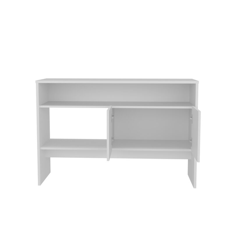 Salcha Console Table 31.8" H, with 2 Doors and 3 Shelves, White