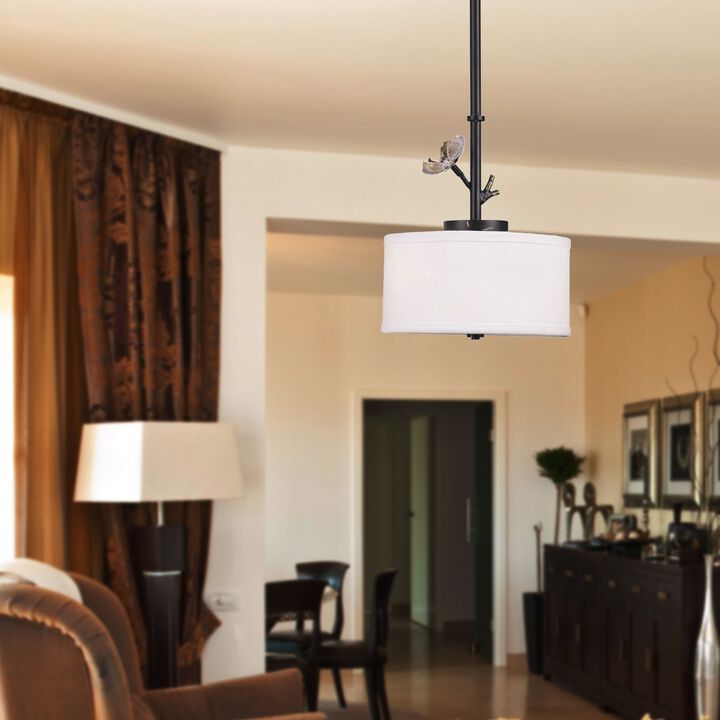 49.5" Black and White Handcrafted Art Mini Pendant Ceiling Light Fixture