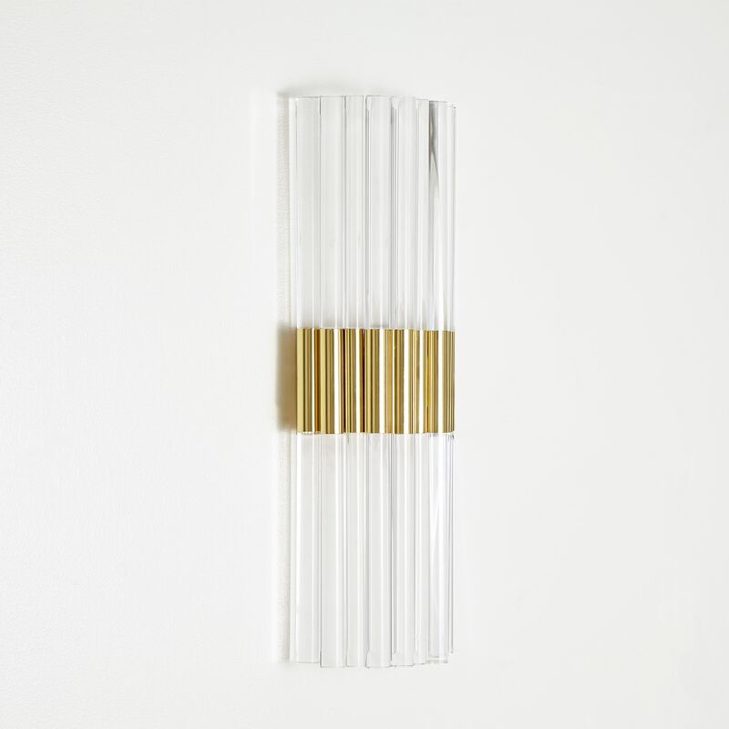 Acrylic Sconce Hardwire- Brass