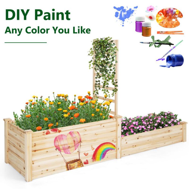 Hivvago Raised Garden Bed with Trellis