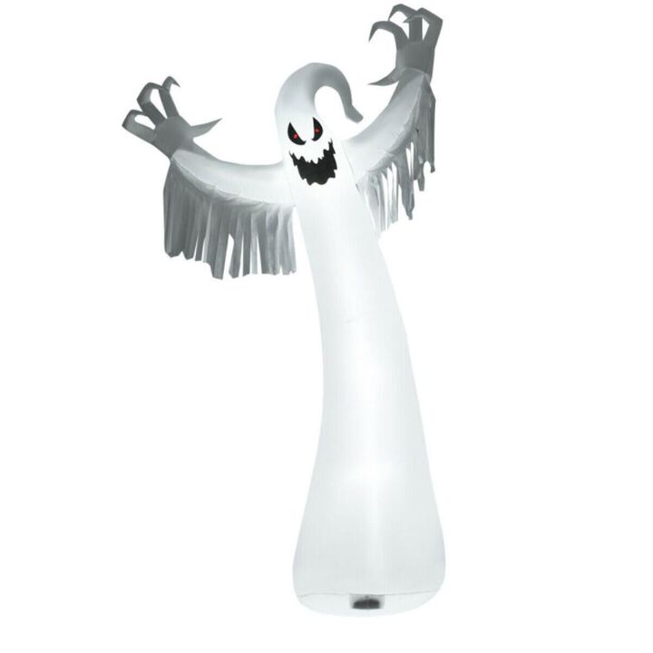 Hivvago 12 Feet Halloween Inflatable Spooky Ghost with Blower and LED Lights