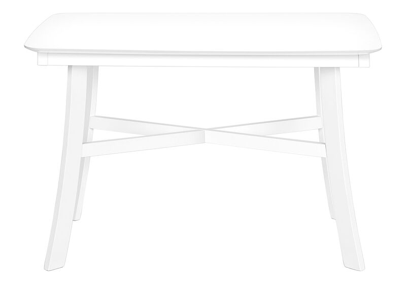 Monarch Specialties I 1323 - Dining Table, 48" Rectangular, Small, Kitchen, Dining Room, White Veneer, Wood Legs, Transitional