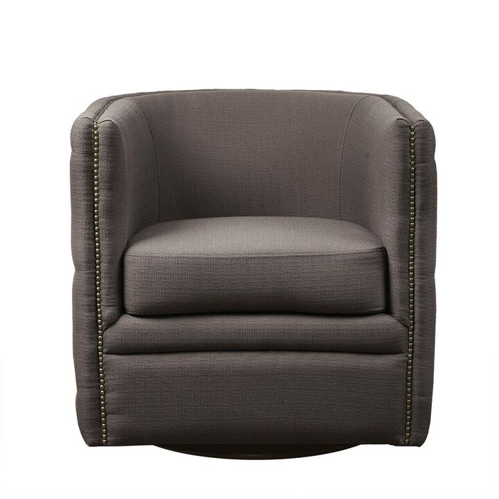 Belen Kox Grey Swivel Chair with Classic Touch, Belen Kox