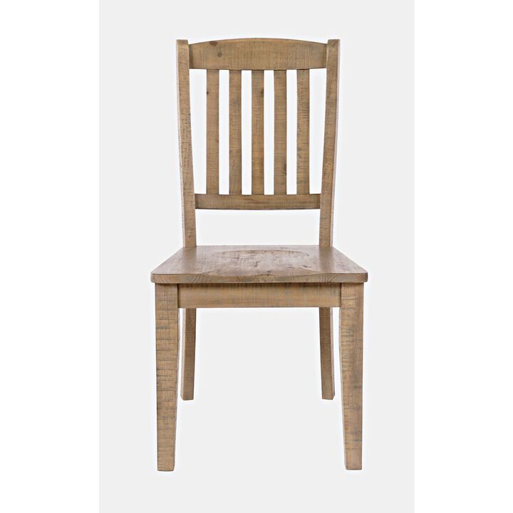 Jofran Carlyle Crossing Modern Rustic Solid Wood Slatback Dining Chair (Set of 2)