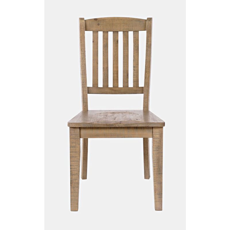 Jofran Carlyle Crossing Modern Rustic Solid Wood Slatback Dining Chair (Set of 2)