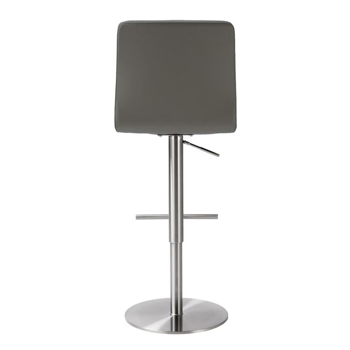 Belen Kox Luxe Adjustable Grey Vegan Leather Stool, Belen Kox