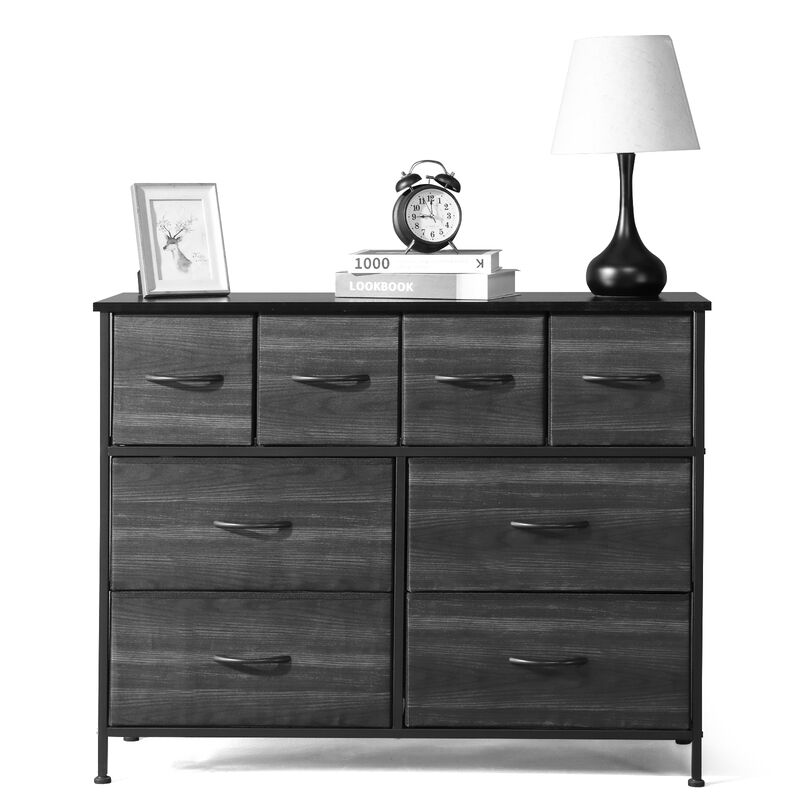 8-Drawer Storage Cabinet 4 Large & 4 Small Drawers for Organized Bedroom or Office Storage