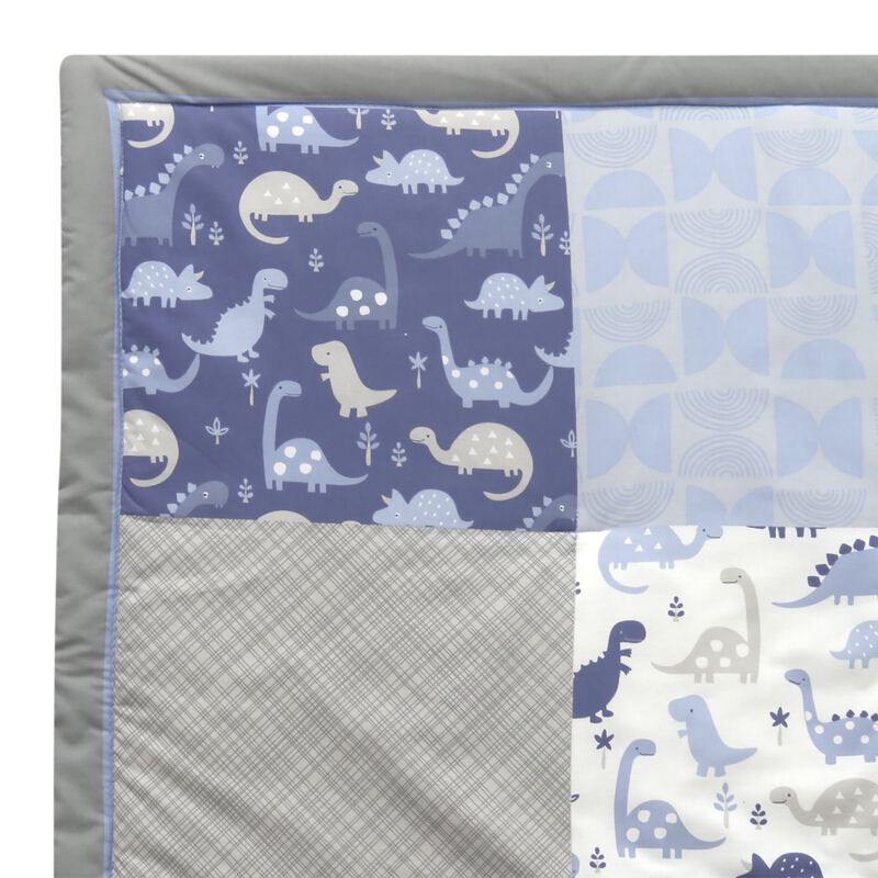 Bedtime Originals Roar 3-Piece Crib Bedding Set - Blue, Gray, White, Animals