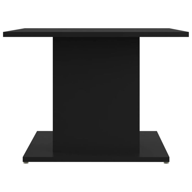 vidaXL Coffee Table Black 21.9"x21.9"x15.7" Chipboard