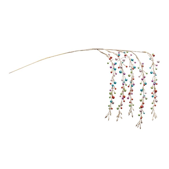 Set of 2 Bead Sprays for Holiday Décor, Christmas Tree, and Seasonal Decorations
