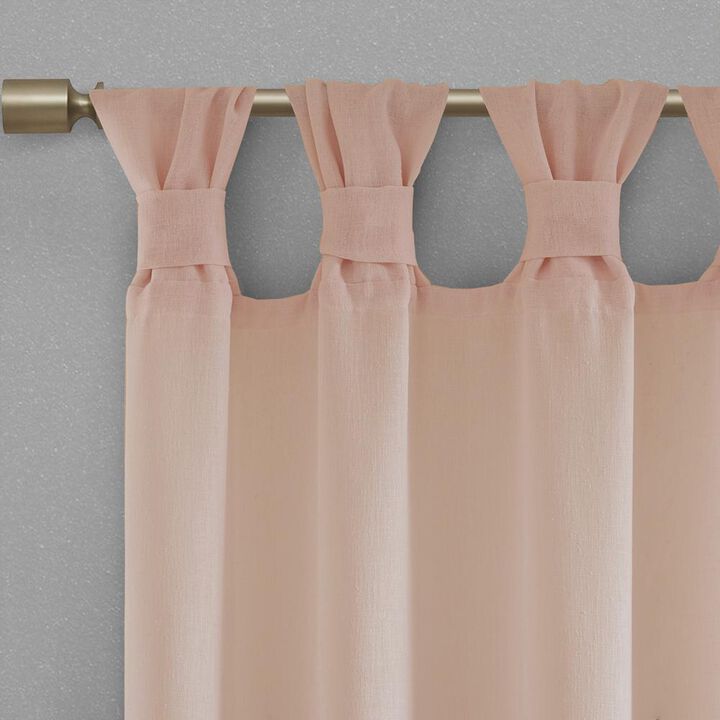 Belen Kox Blushing Rosette Tab Top Window Panel, Belen Kox