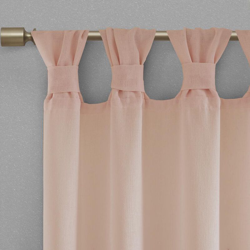 Belen Kox Blushing Rosette Tab Top Window Panel, Belen Kox