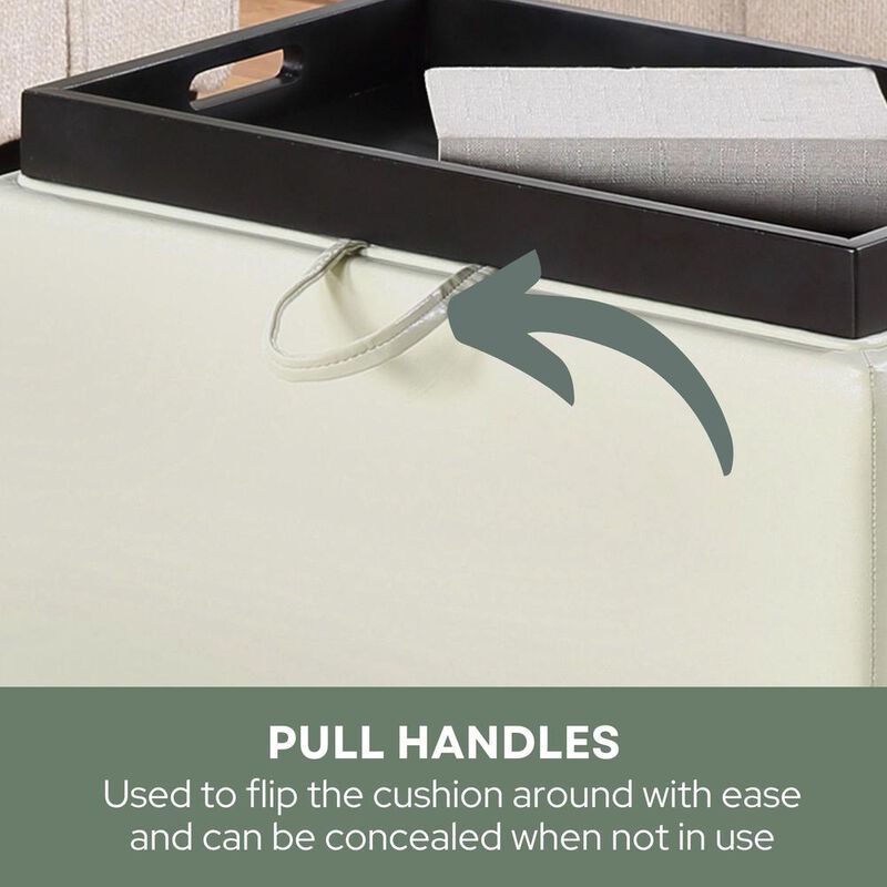 Convience Concept, Inc. Accent Storage Ottoman with Reversible Tray