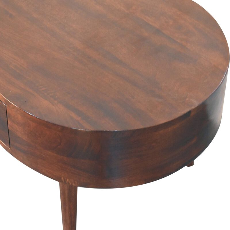 Artisan Furniture Solid Wood California Walnut Rounded Coffee Table
