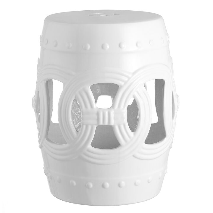 Lucky Coins Chinese Ceramic Drum Garden Stool