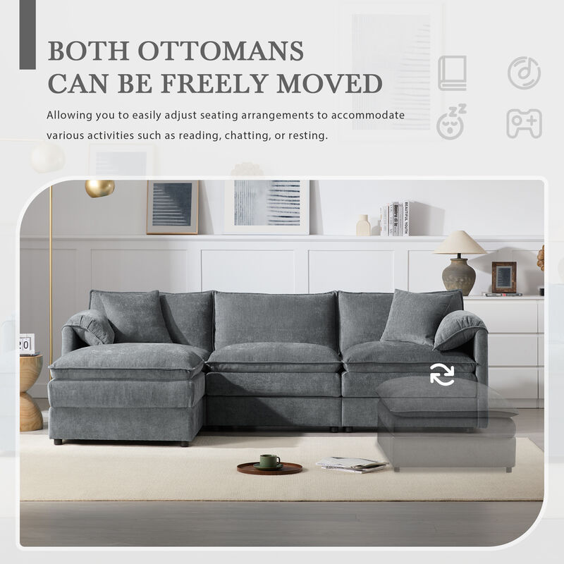 Merax Chenille Modular Sectional Sofa