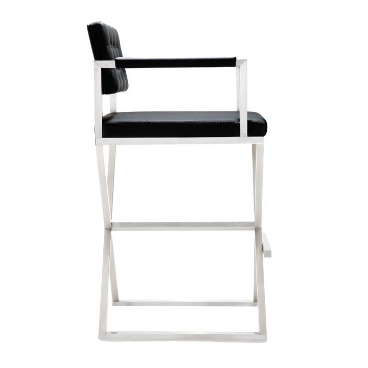 Belen Kox Contemporary Black Steel Barstool, Belen Kox