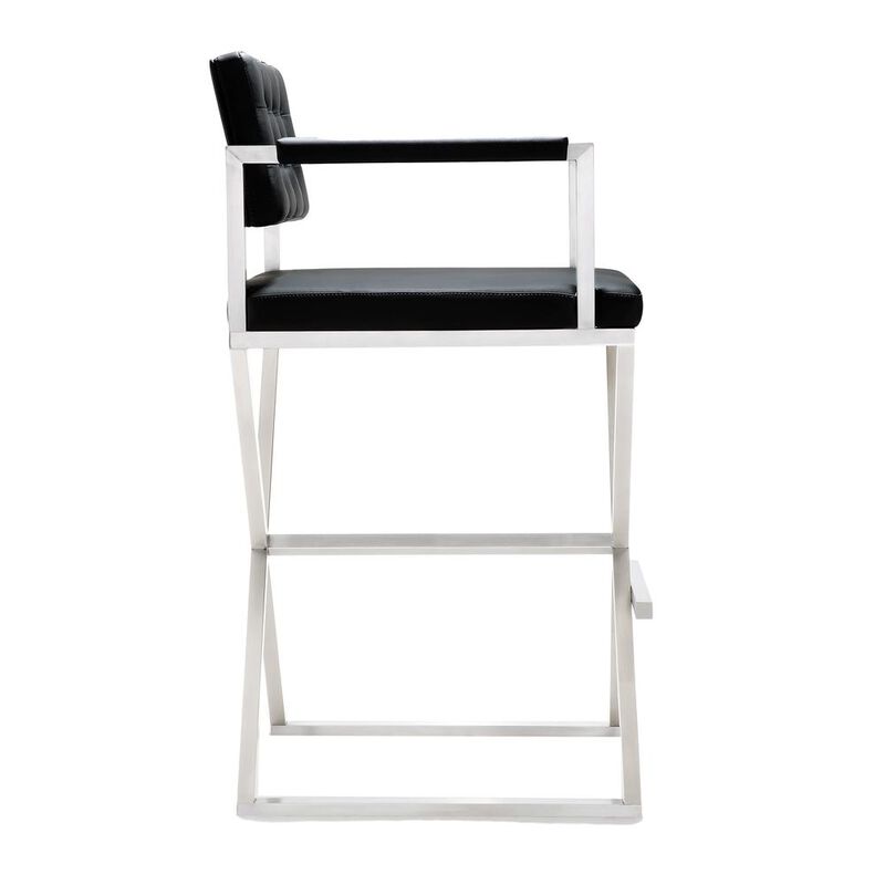 Belen Kox Contemporary Black Steel Barstool, Belen Kox