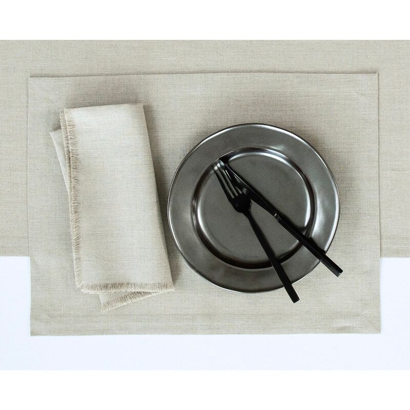Solino Home 100% Pure Linen 14 x 19 Inch Placemats Set of 4 | Diana