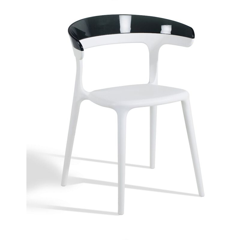 Omax Decor Mia Resin Patio Dining Chair in White - (Set of 2)