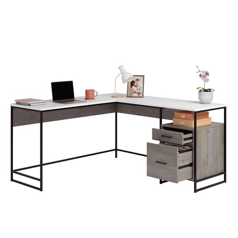 Sauder Tremont Row L Desk Mystic Oak