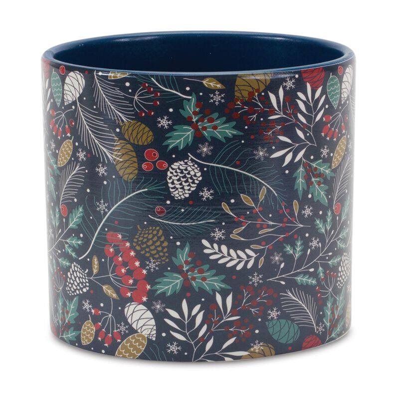 Berry And Pine Tree Holiday Planter (Set of 4)