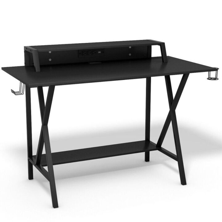 Hivvago All-in-One Professional Gaming Desk with Cup and Headphone Holder