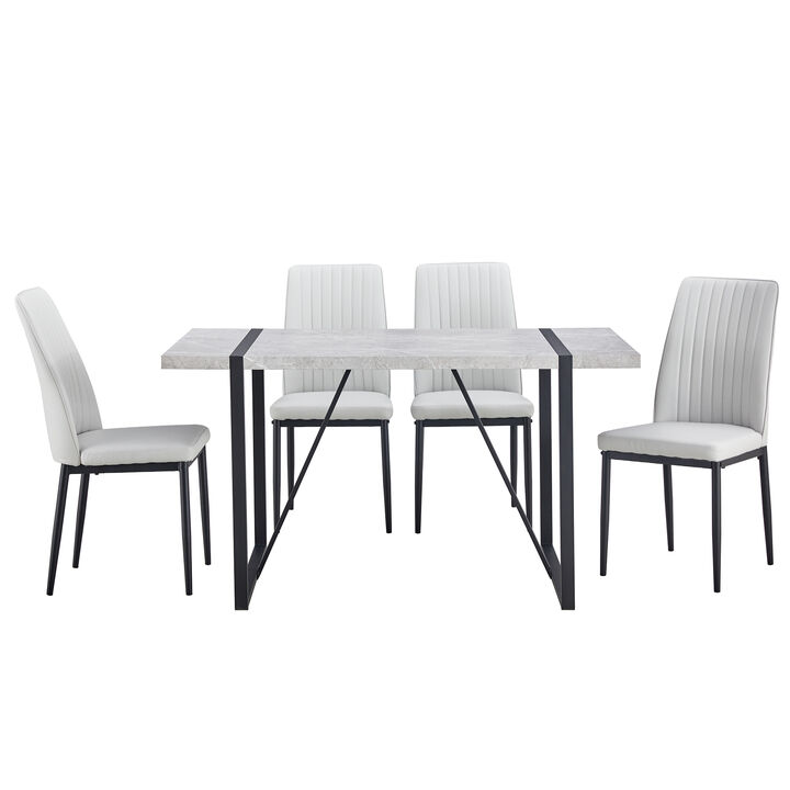 Merax Dining Table Chairs 5-piece Set