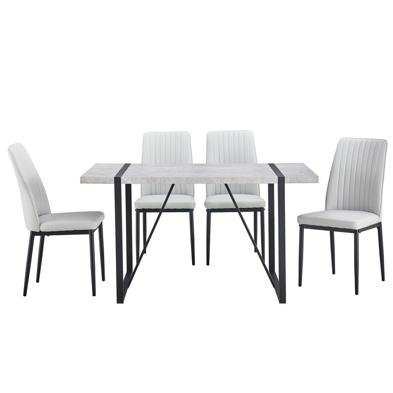 Merax Dining Table Chairs 5-piece Set