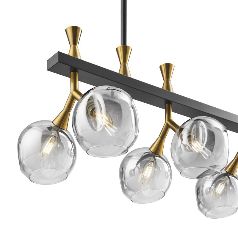 Sonder Chandelier Black and Gold Metal 8 Lights