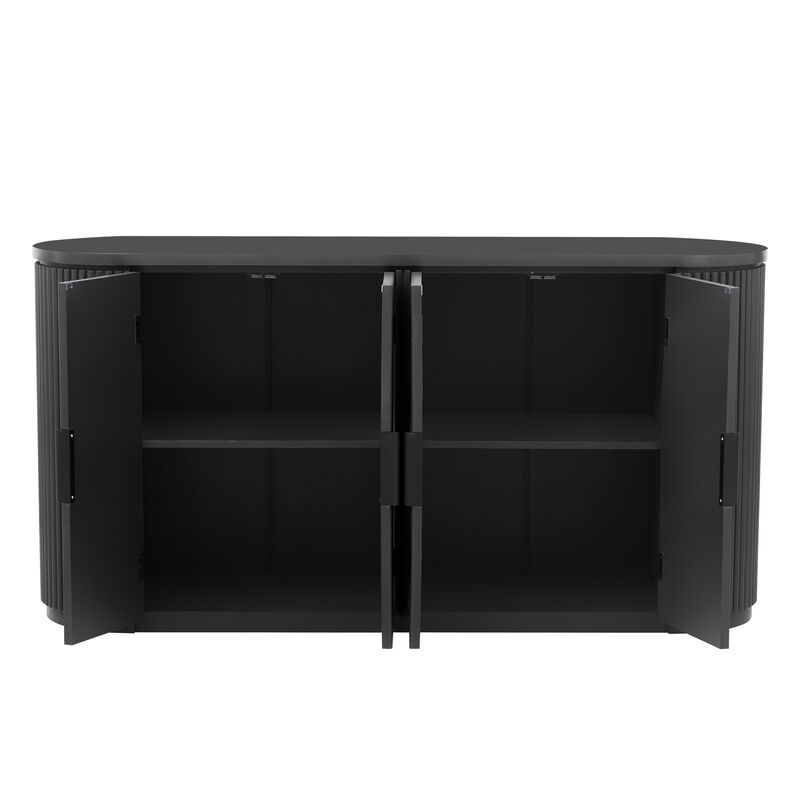 Merax Classic Storage Cabinet with Metal Handles