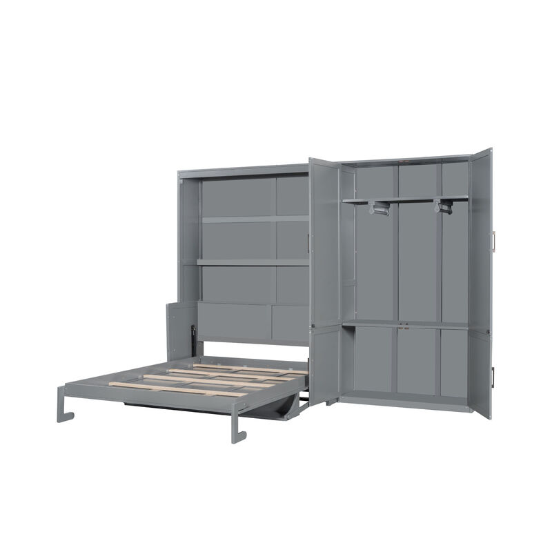 Merax Murphy Bed Wall Bed with Storage