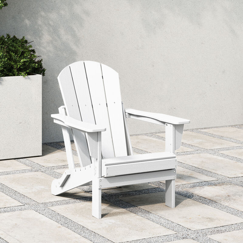 WestinTrends HDPE Outdoor Patio Folding Poly Adirondack Chair