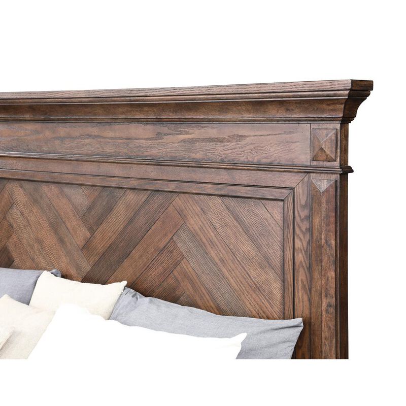 New Classic Furniture Furniture Mar Vista 5/0 Solid Wood Queen Bed in Brushed Walnut
