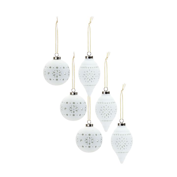 Set of 6 Christmas Ornaments for Holiday Tree Decoration