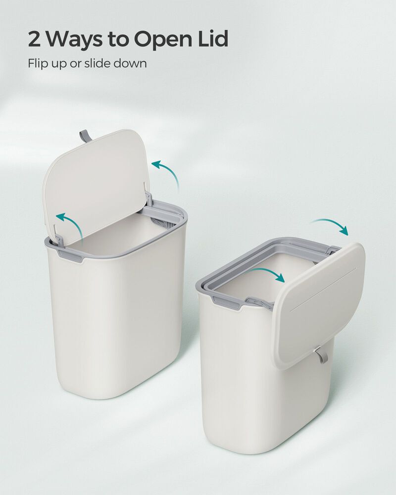 2.4-Gallon Hanging Trash Can with Lid