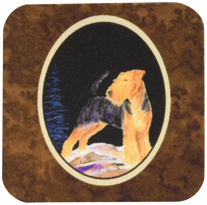 Caroline's Treasures SS8464FC Starry Night Welsh Terrier Foam Coasters Set of 4 (Set of 4), 3.5 H x 3.5 W, Multicolor