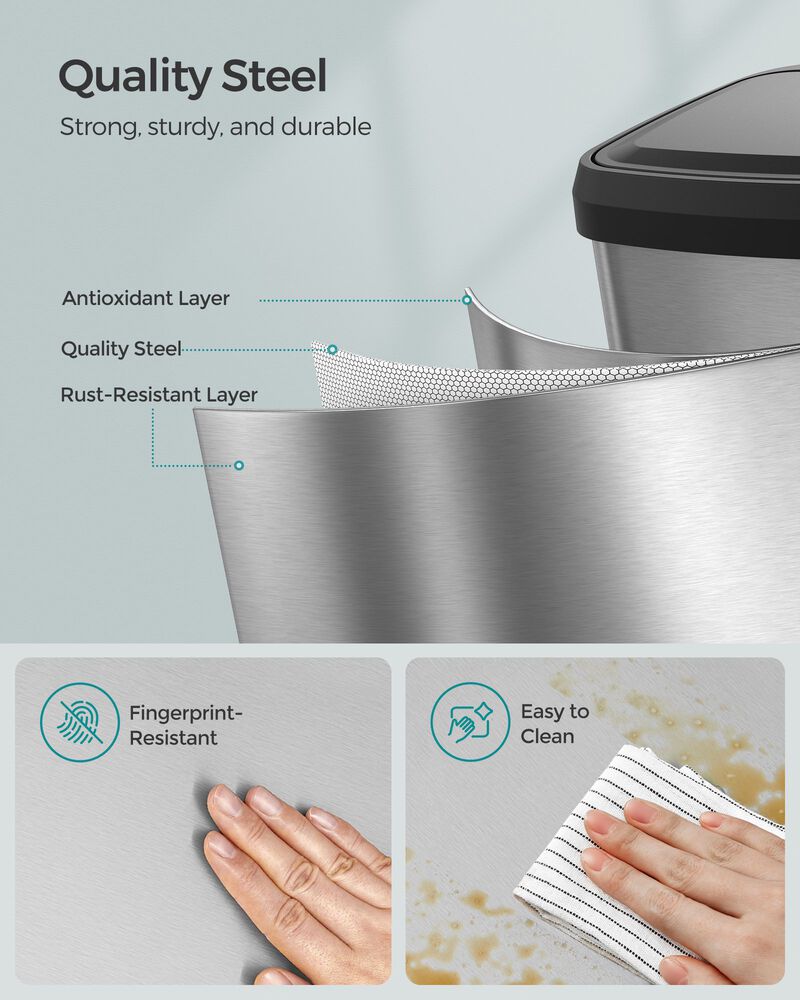 18-Gallon Stainless Steel Kitchen Trash Can
