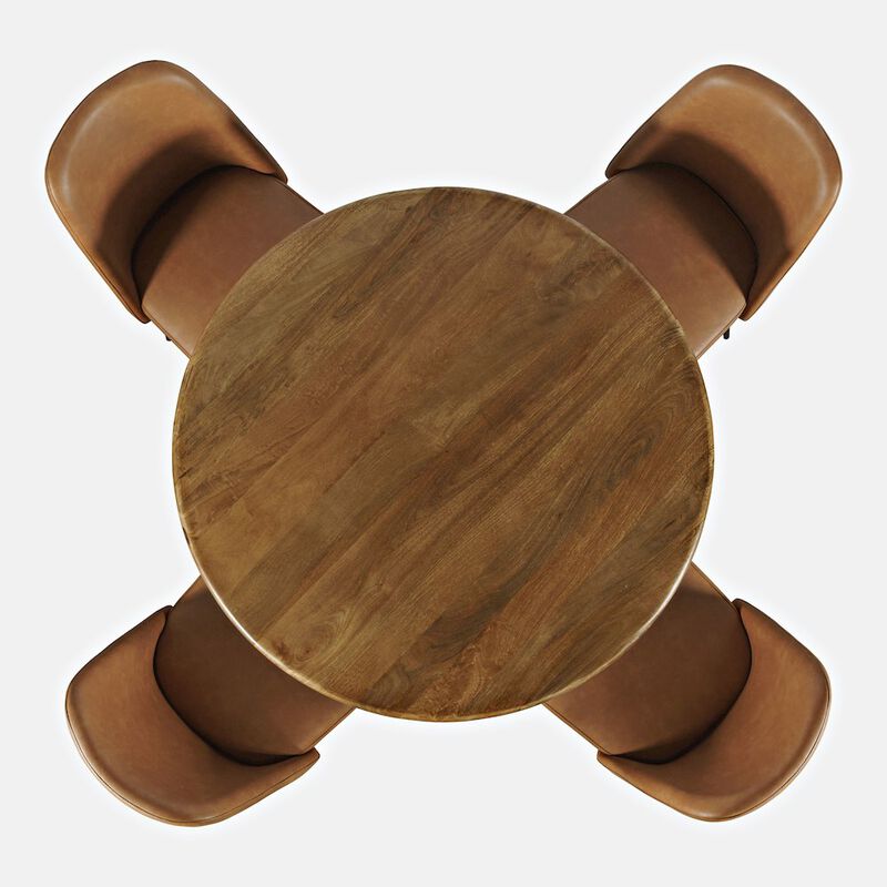 Jofran Five Piece Round Modern  Solid Wood Counter Height Dining Set