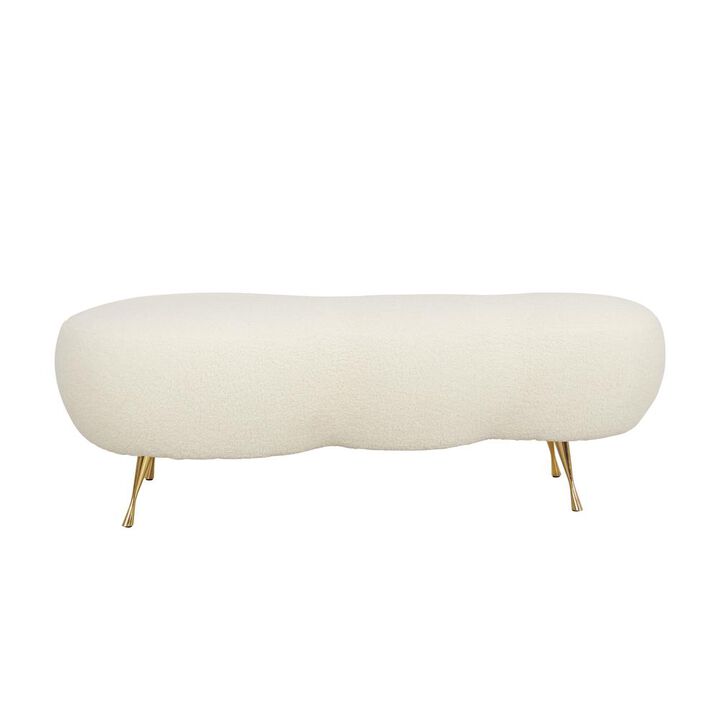 Belen Kox Plush Shearling Glam Bench, Belen Kox