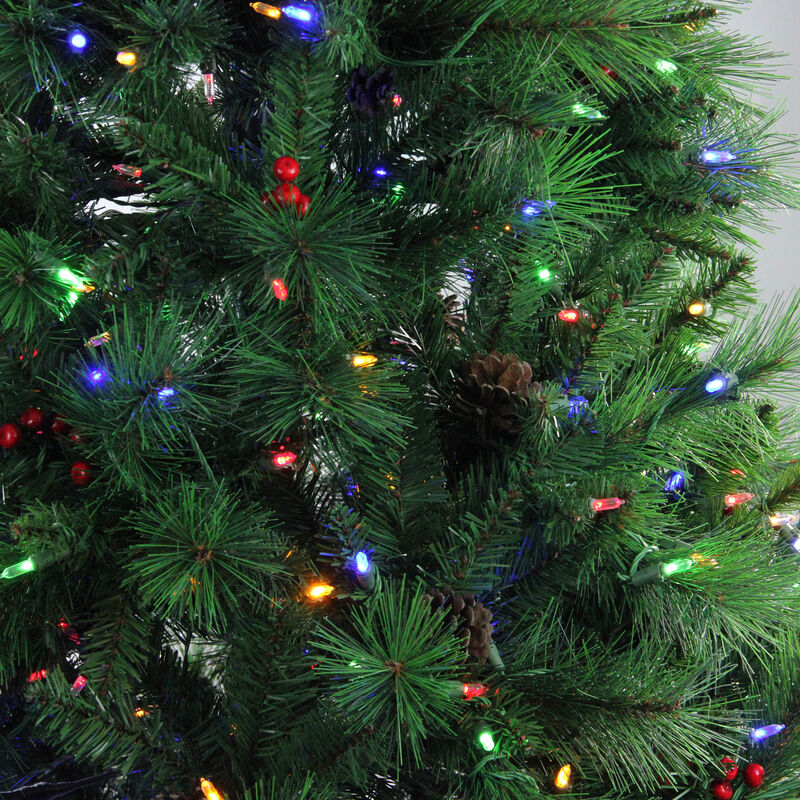 7.5' Pre-Lit Full Denali Mixed Pine Artificial Christmas Tree - Dual LED Lights