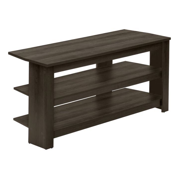 Monarch Specialties I 2514 Tv Stand, 42 Inch, Console, Media Entertainment Center, Storage Shelves, Living Room, Bedroom, Laminate, Brown, Contemporary, Modern