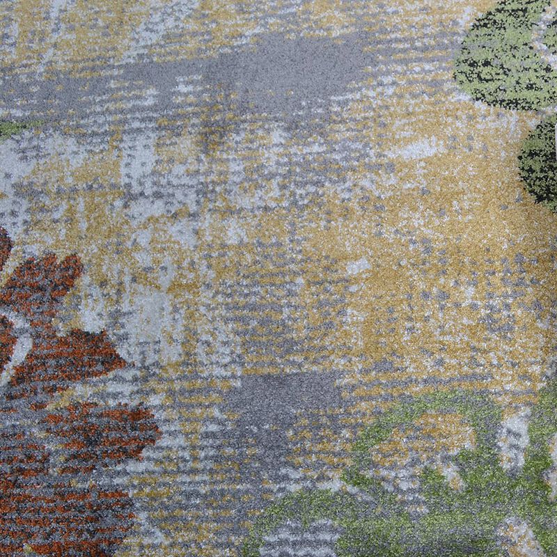 RUGSOTIC CARPETS MACHINE MADE HEATSET POLYPROPYLENE AREA RUGS  - 10'x13', Rectangle Shape, Beige Green Color, Floral Modern Design, Midium Pile Machine Made Area Rugs (M00024)