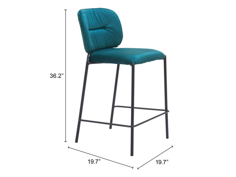 Plat Counter Stool (Set of 2) Green