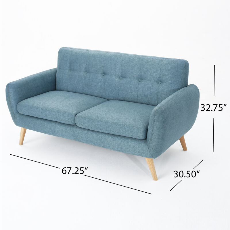 Merax Modern Fabric Loveseat Sofa